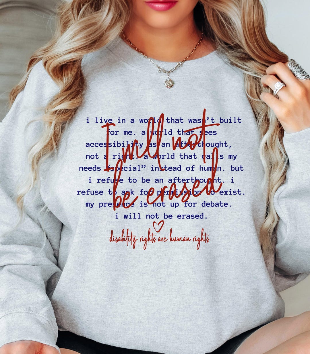 Disability Rights Are Human Rights Sweatshirt Accessibility Matters ...