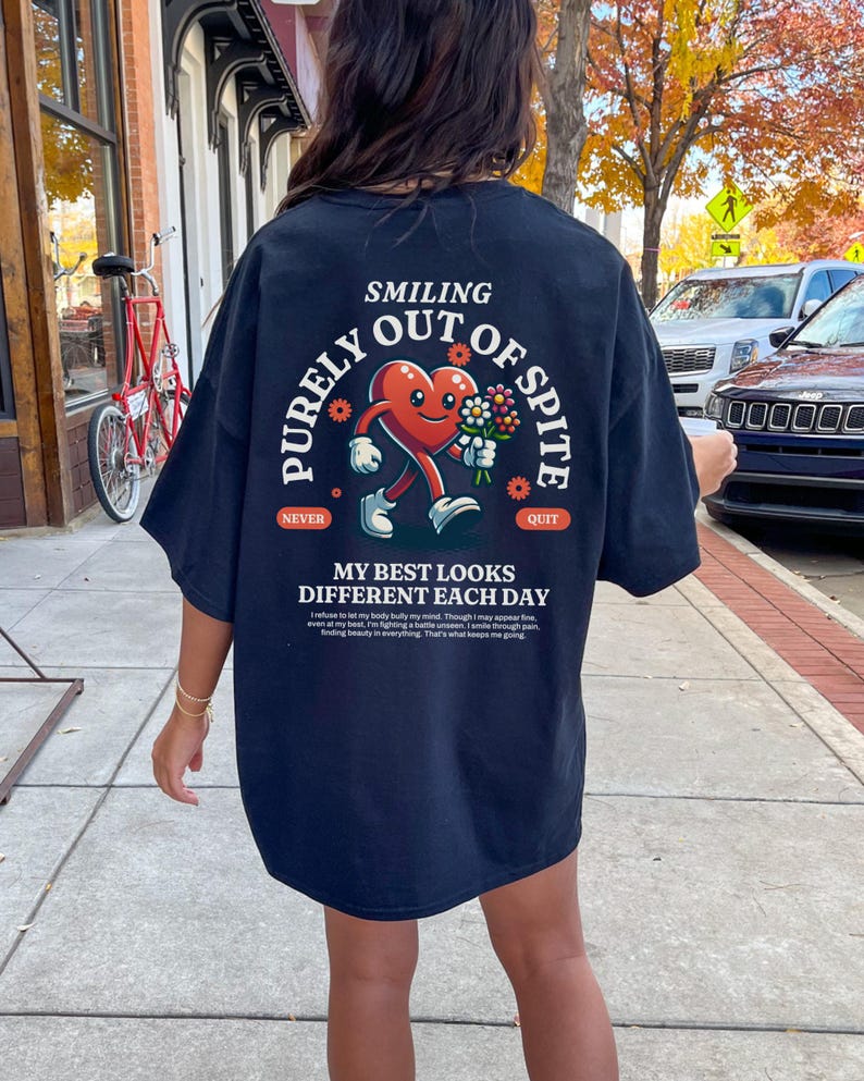 Smiling Purely Out of Spite Shirt Chronic Illness Tshirt Chronic Pain