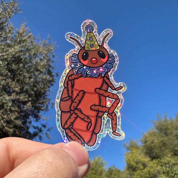 Clown Roach | Weatherproof Sticker