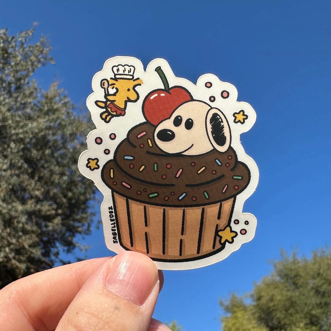 Gooby Snubert Choco Cupcake Snubert | Weatherproof Sticker - Etsy