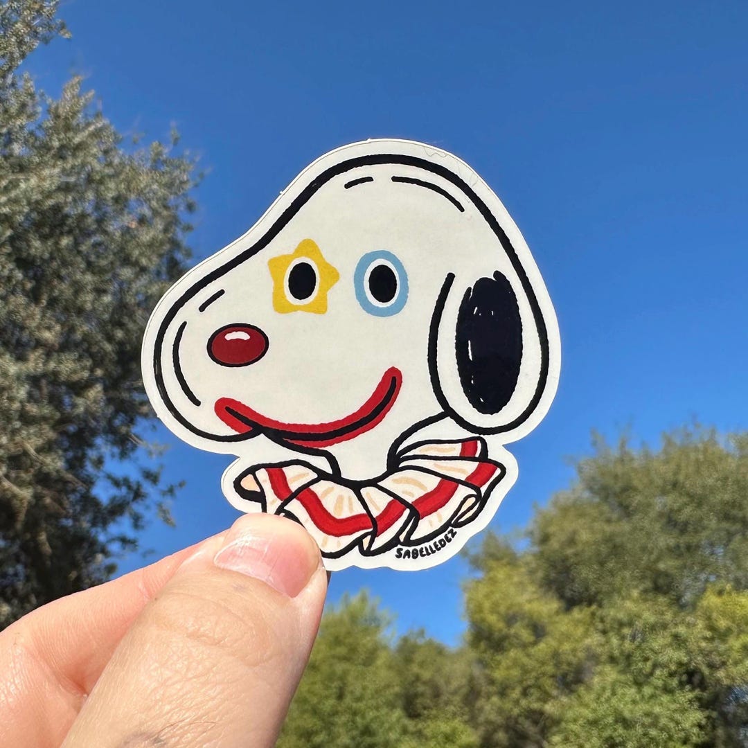 Gooby Snubert Clown Snubert | Weatherproof Sticker - Etsy