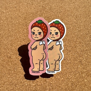 Angry Strawbaby | Sonny Angel | Weatherproof Sticker