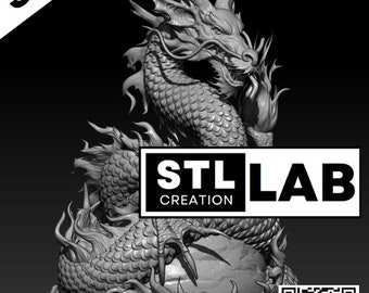 Coiling Dragon STL File - 3D File 3D Printer Coiling Dragon STL files