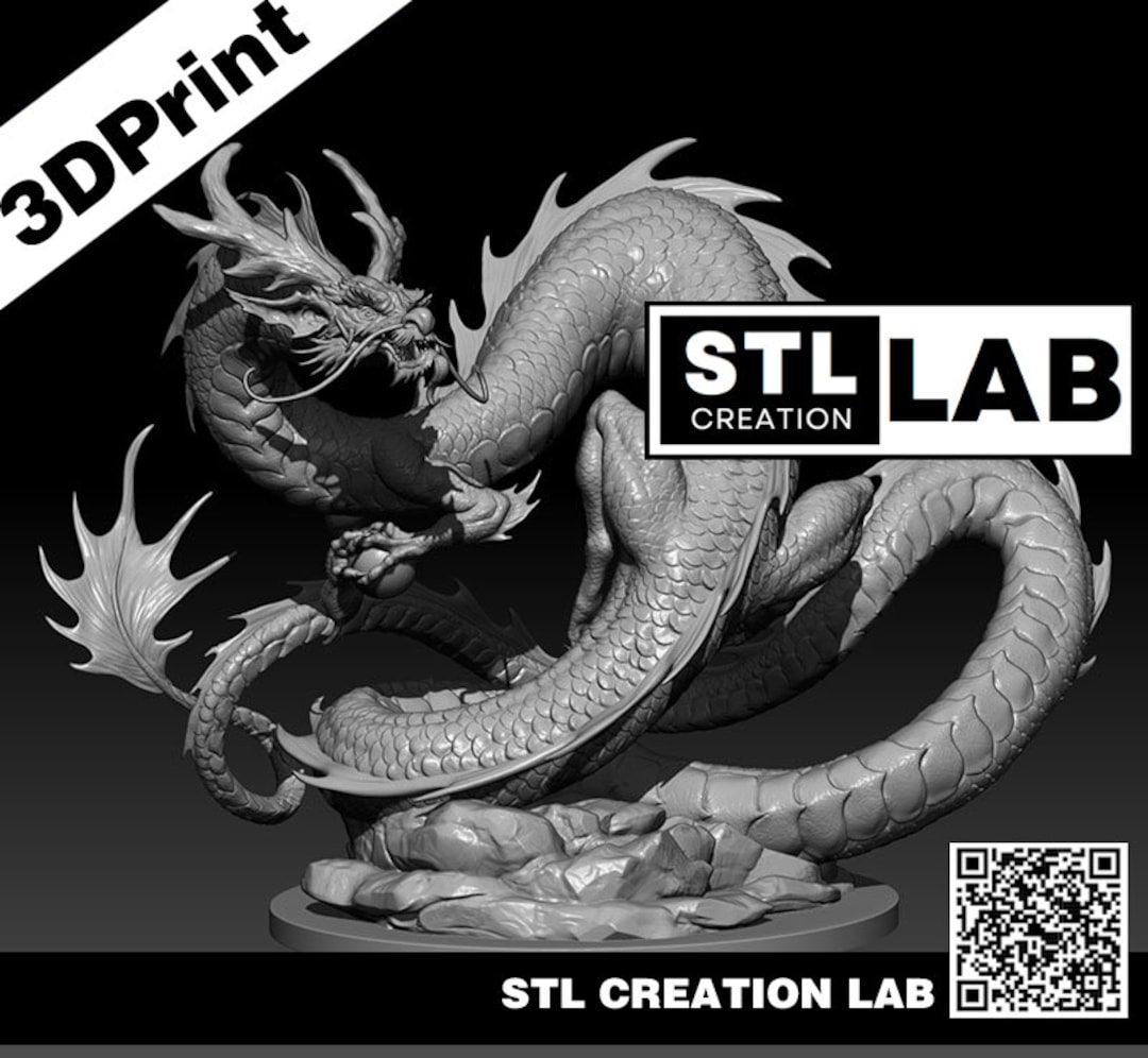 Oriental Dragon STL File 3D File 3D Printer Theoriental Dragon STL