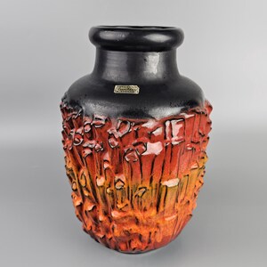 Fat Lava Vase West German Pottery, Roth 103, Red. - Etsy