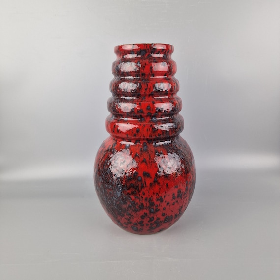 Vintage West German Fat Lava Vase. Scheurich, Form Number 269-40