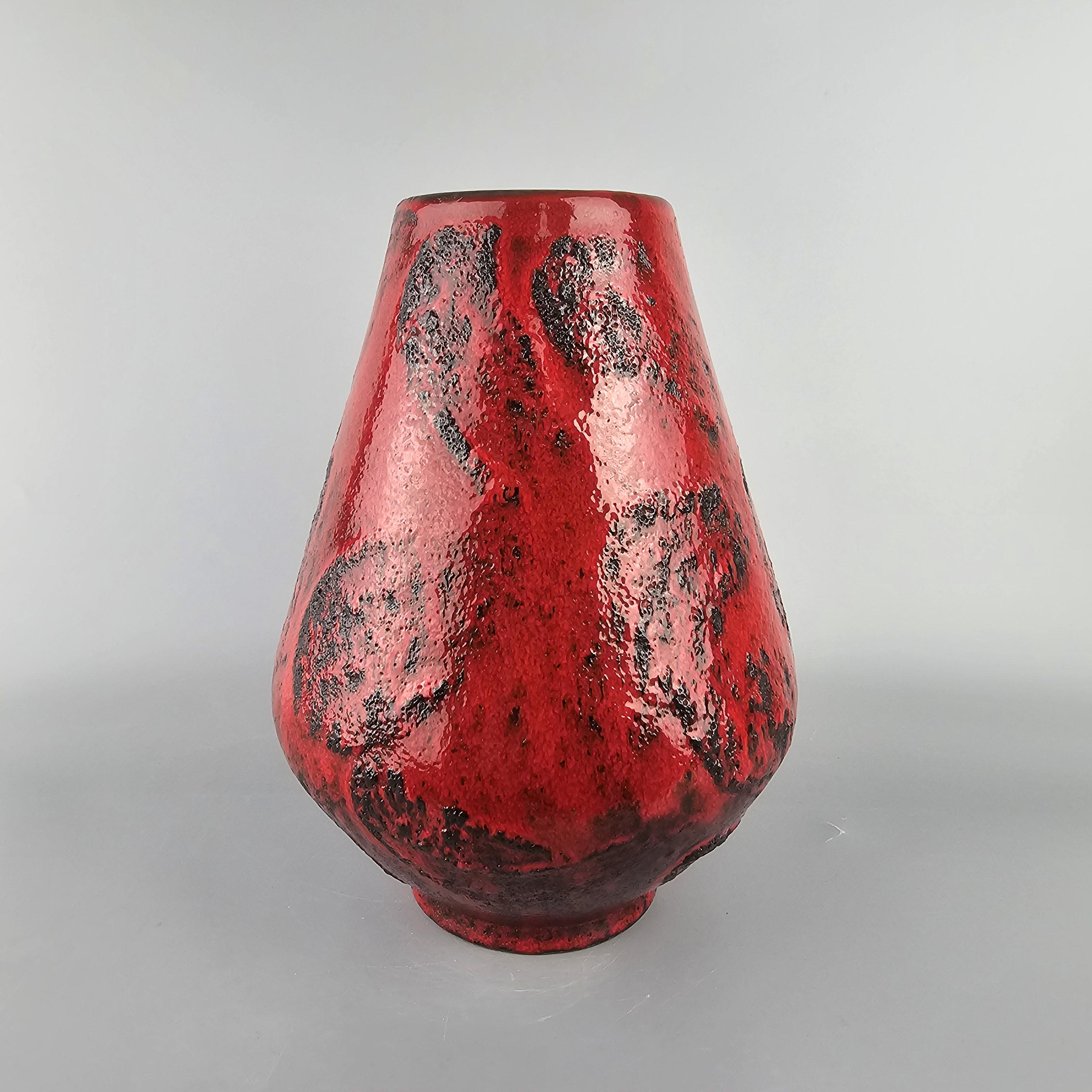 Vintage West German Fat Lava Vase. Gräflich Ortenburg, Form Number