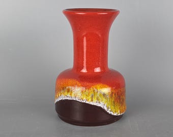 A West German Fat Lava Vase by Jasba. the Vase is Numbered: N 046
