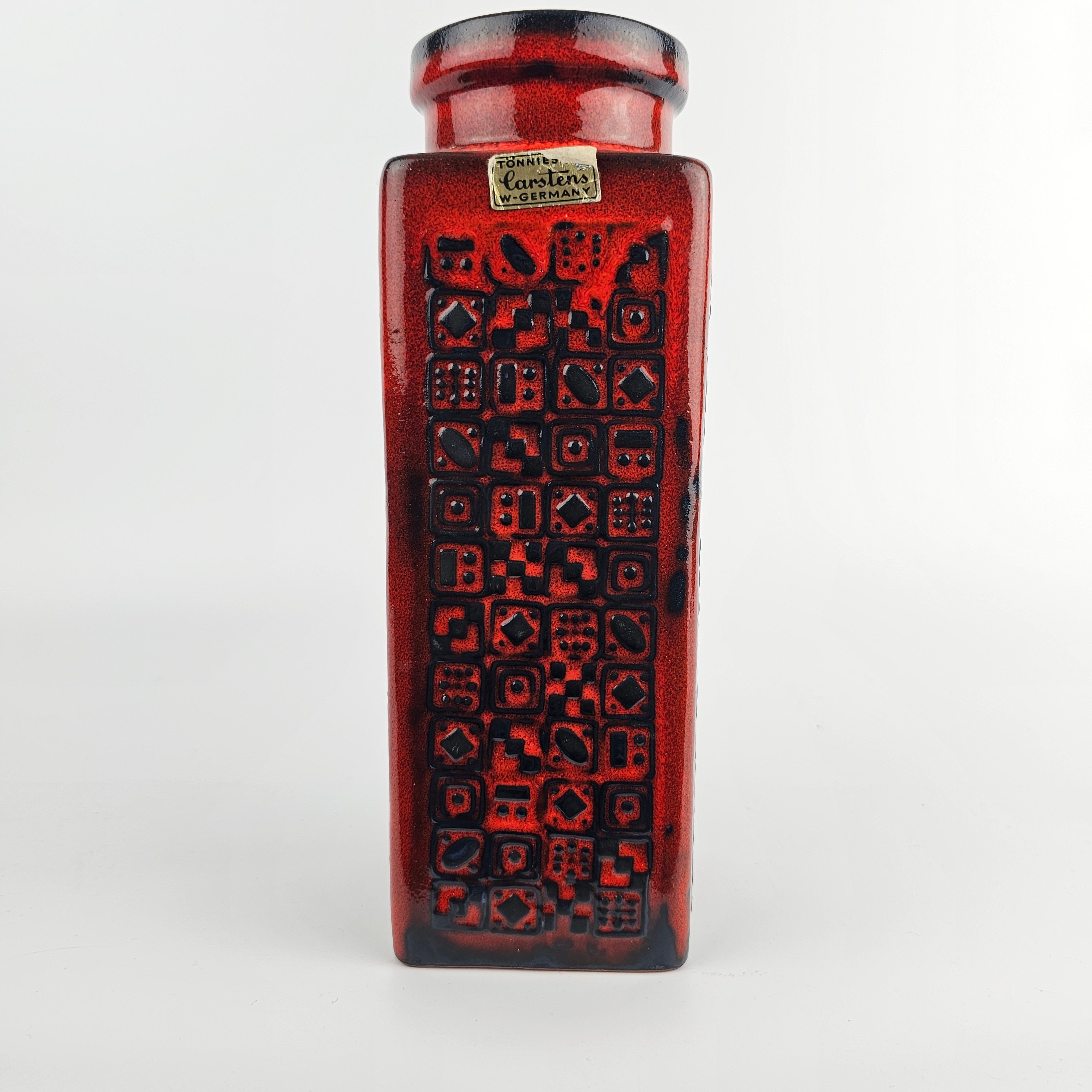 FAT LAVA　WEST GERMAN 　ビンテージ花瓶　tonnieshof Vintage West German Fat Lava Vase Made by Carstens