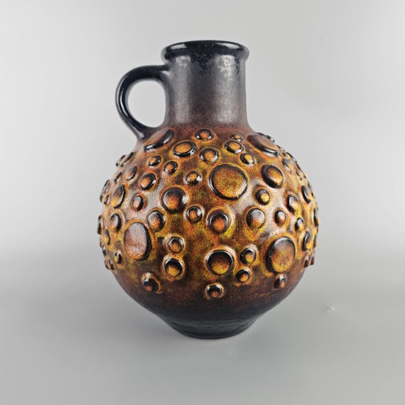 Vintage West German Fat Lava Vase Made by Jasba. Model