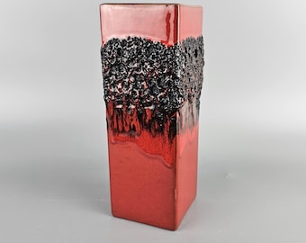 独60年代　Elke&Elmar Kubicek スタジオ陶器　Fat Lava Vintage West German Fat Lava Vase, Possibly Made by Kubicek. Model