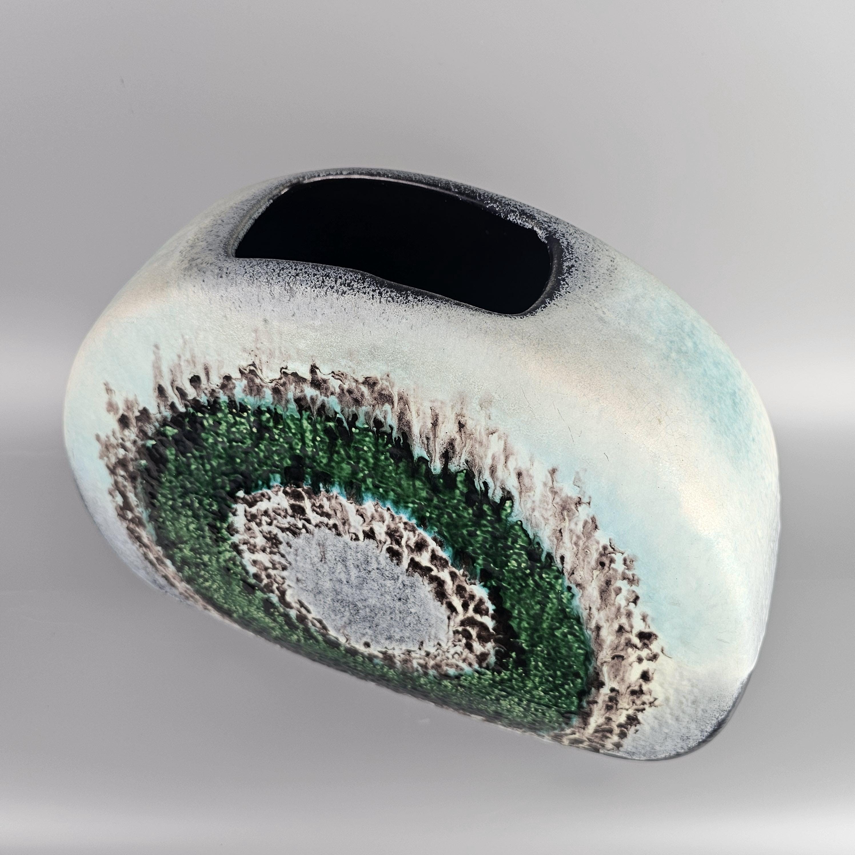 Vintage XL West German Fat Lava Vase Made by Dumler & Breiden