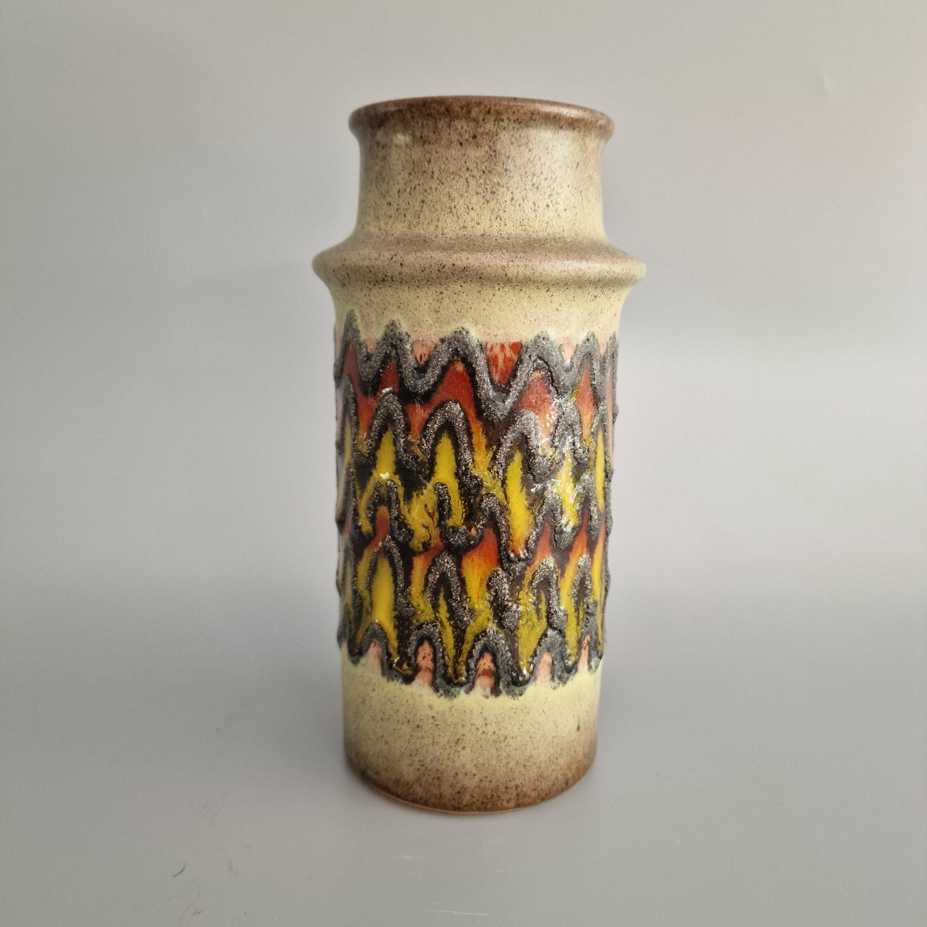 Vintage East German Fat Lava Vase Made by VEB Haldensleben. Colors 