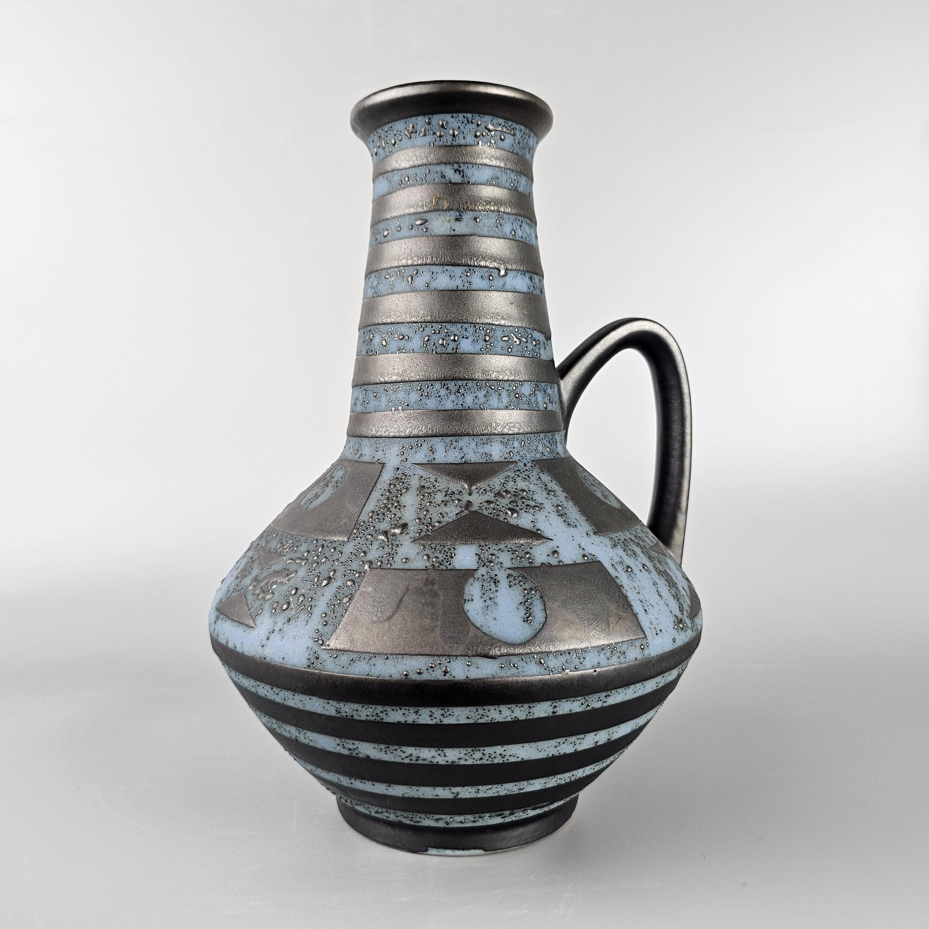A West German Fat Lava Vase Made by Carstens Tonnieshof. the Vase