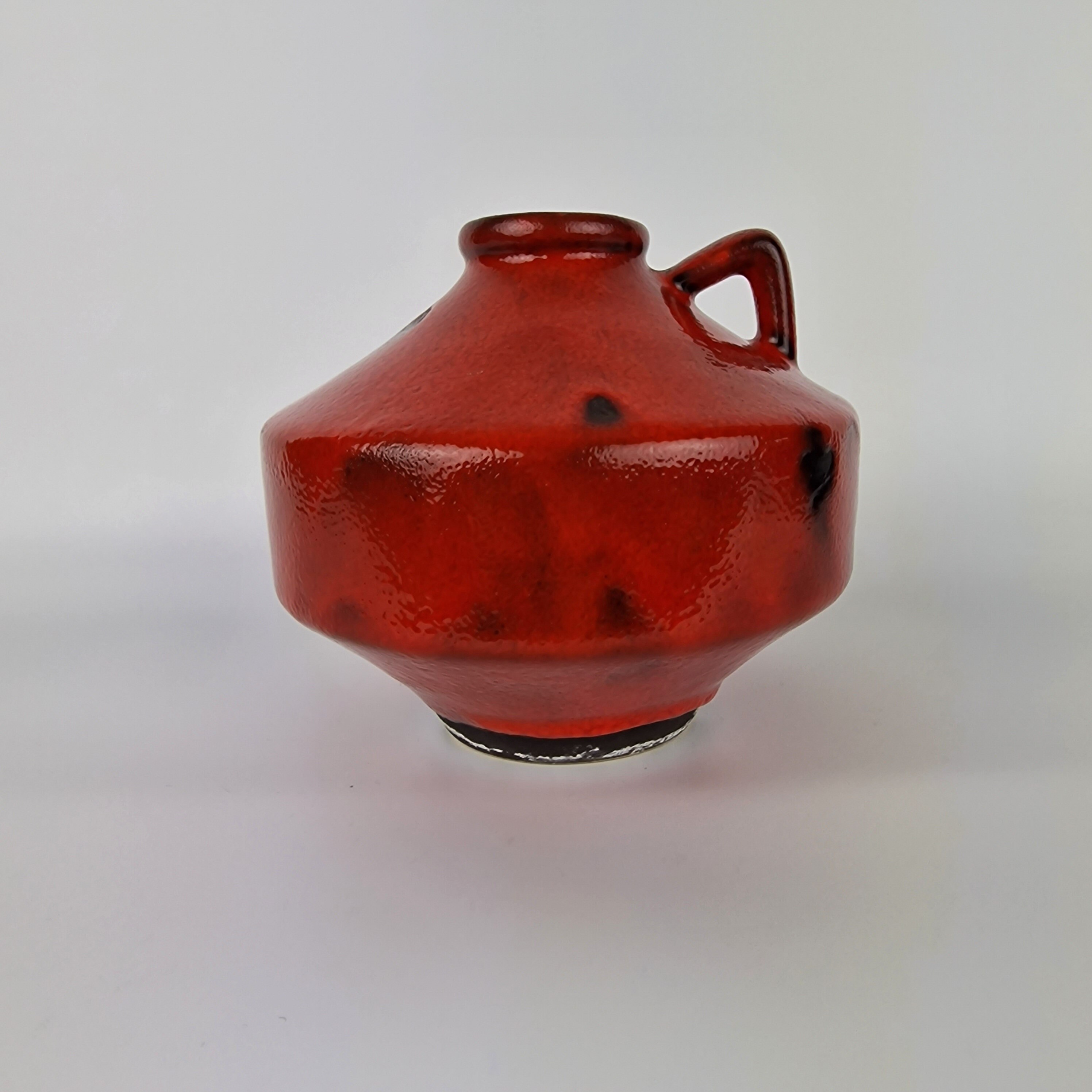 A West German Fat Lava Vase / Jug Made by Ilkra. the Vase / Jug is