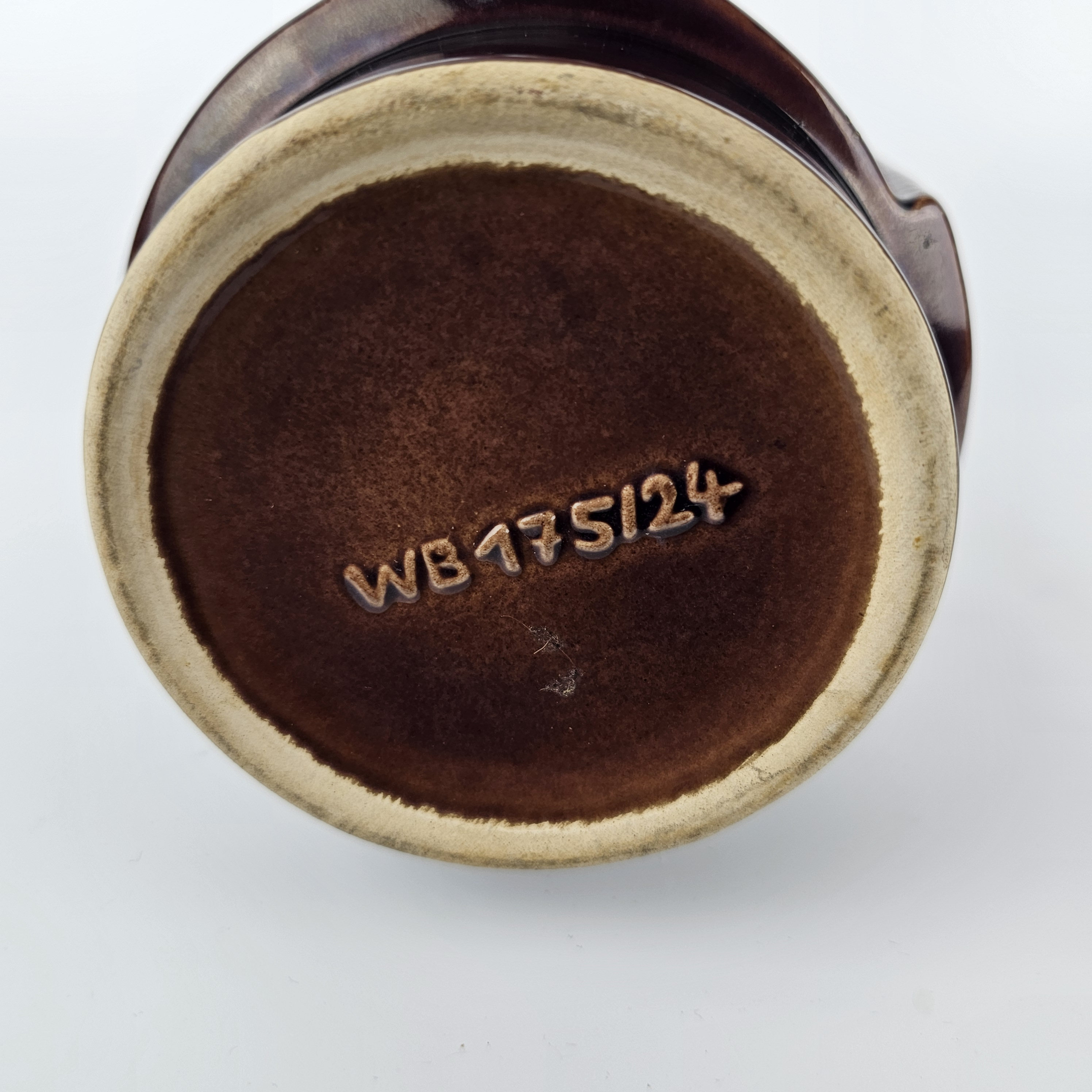 A West German Fat Lava Vase by Walter Becht. the Vase is Numbered