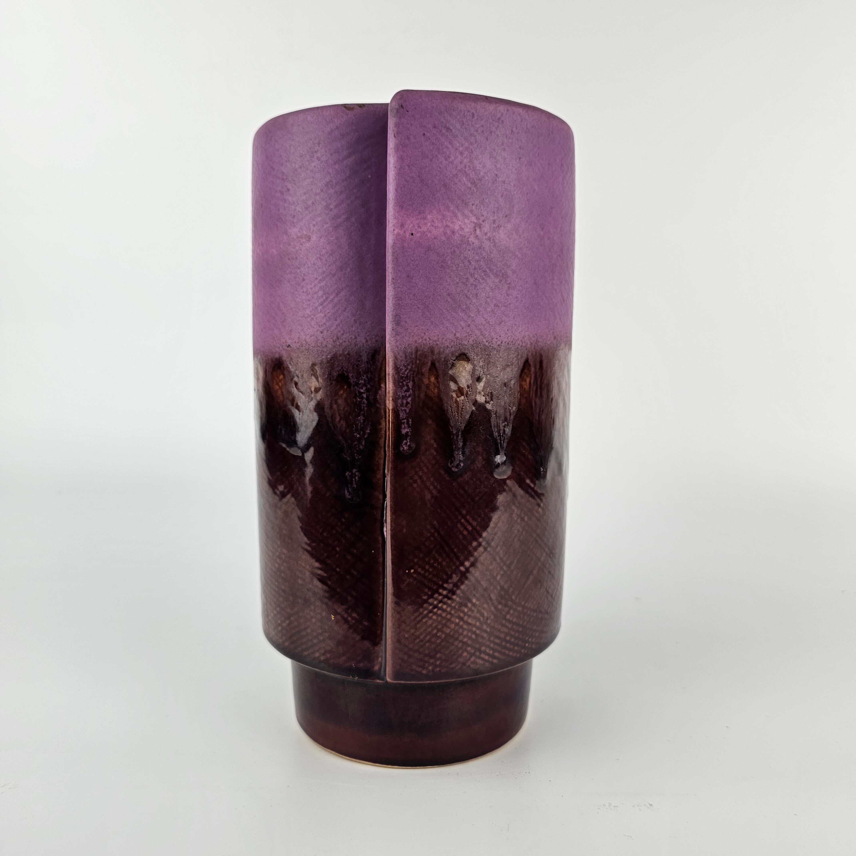 西ドイツ Fat Lava Walter Becht 花瓶 24cm A West German Fat Lava Vase by Walter Becht. the Vase is Numbered