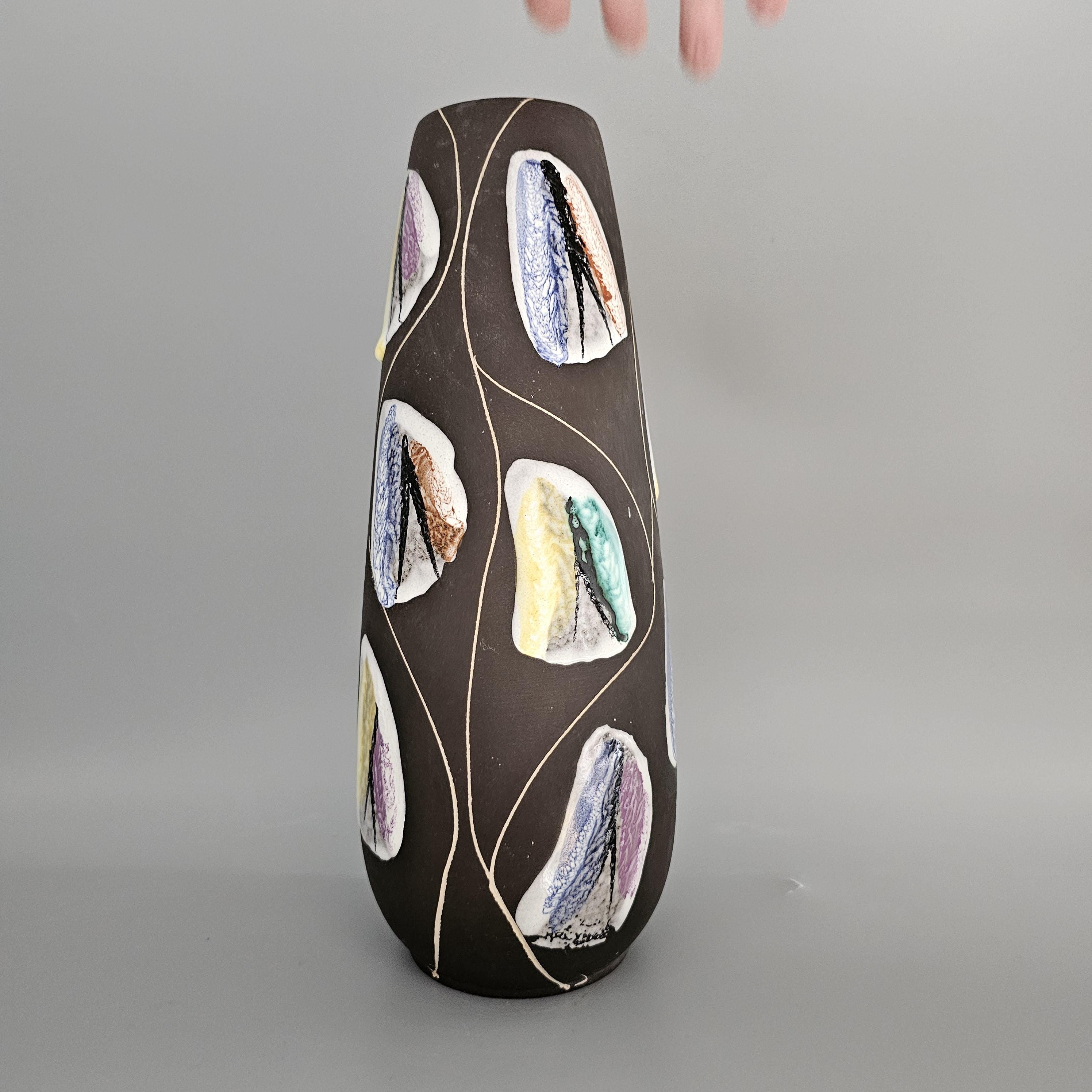 Vintage West German Fat Lava Vase Made by Bay Keramik. Model