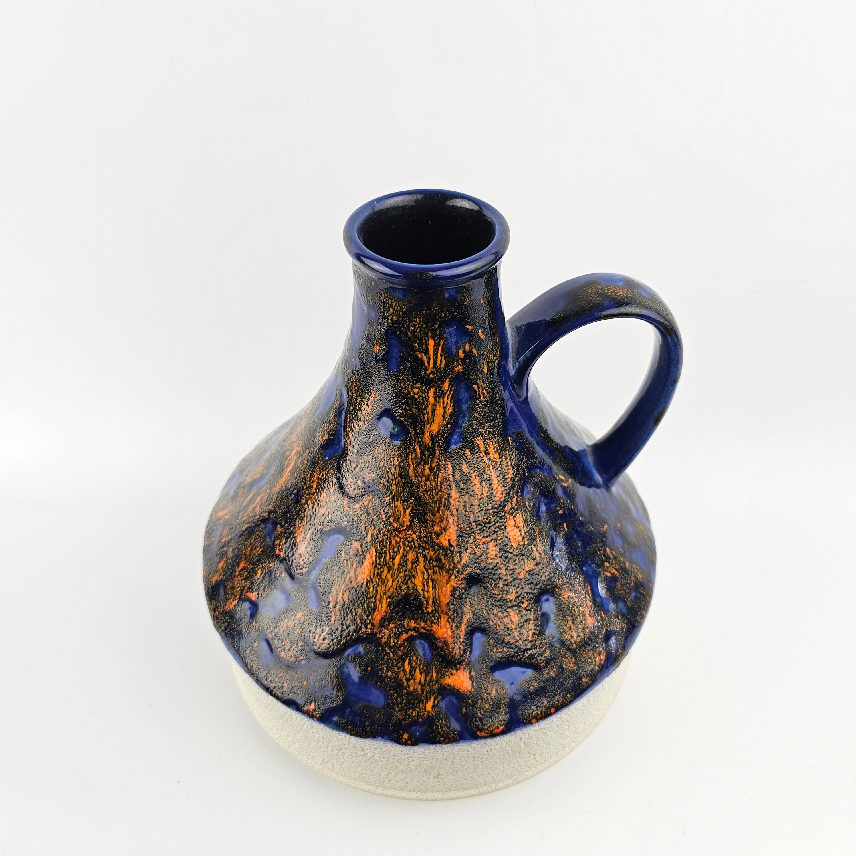 A West German Fat Lava Vase by Dumler & Breiden. the Vase is