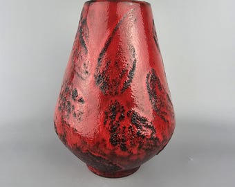Vintage West German Fat Lava Vase. Gräflich Ortenburg, Form Number