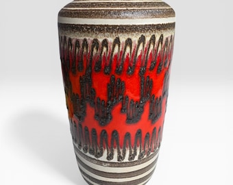 A Very Rare Vintage West German Fat Lava UFO Vase Made by Otto