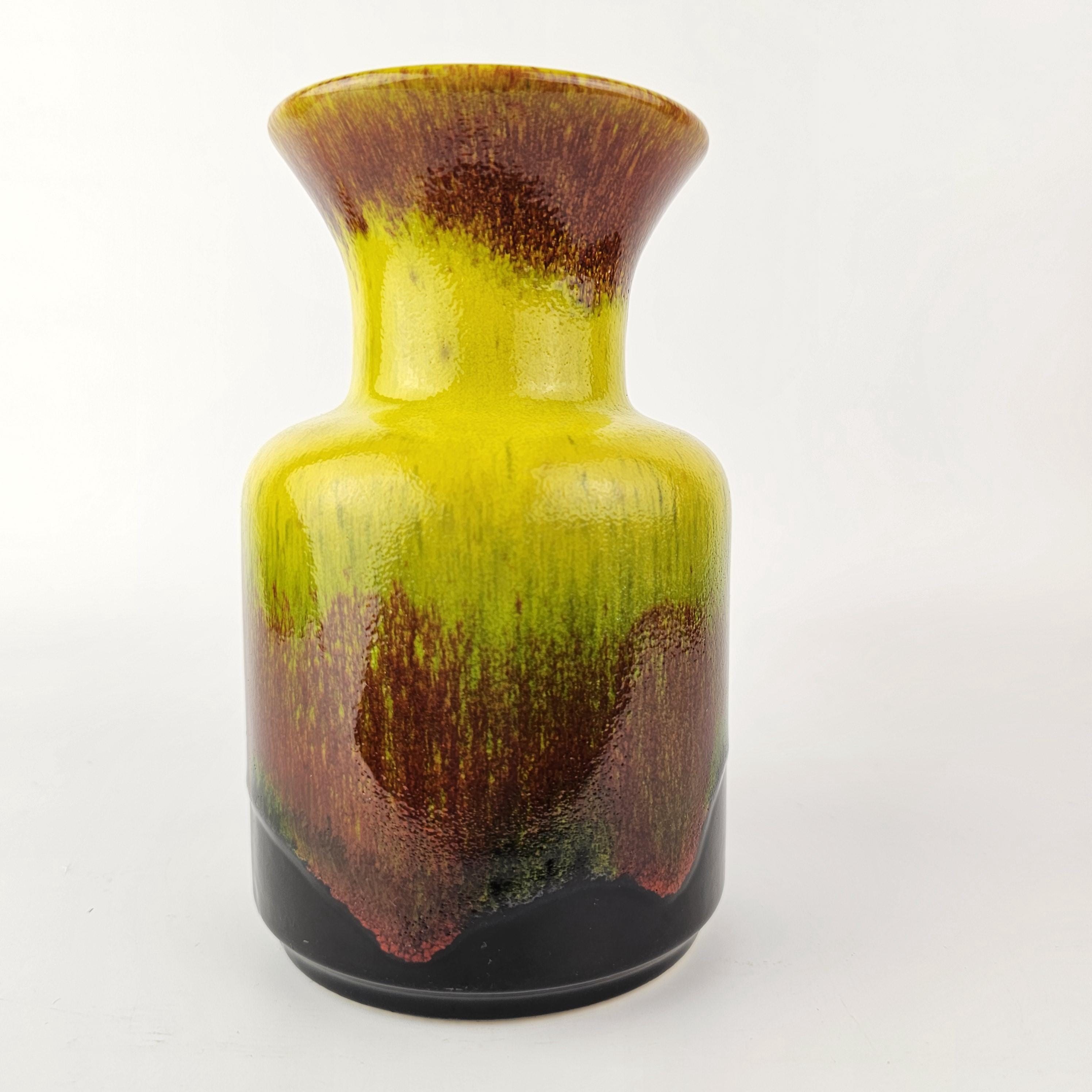 Vintage West German Fat Lava Vase Made by Jasba. Shape Number N