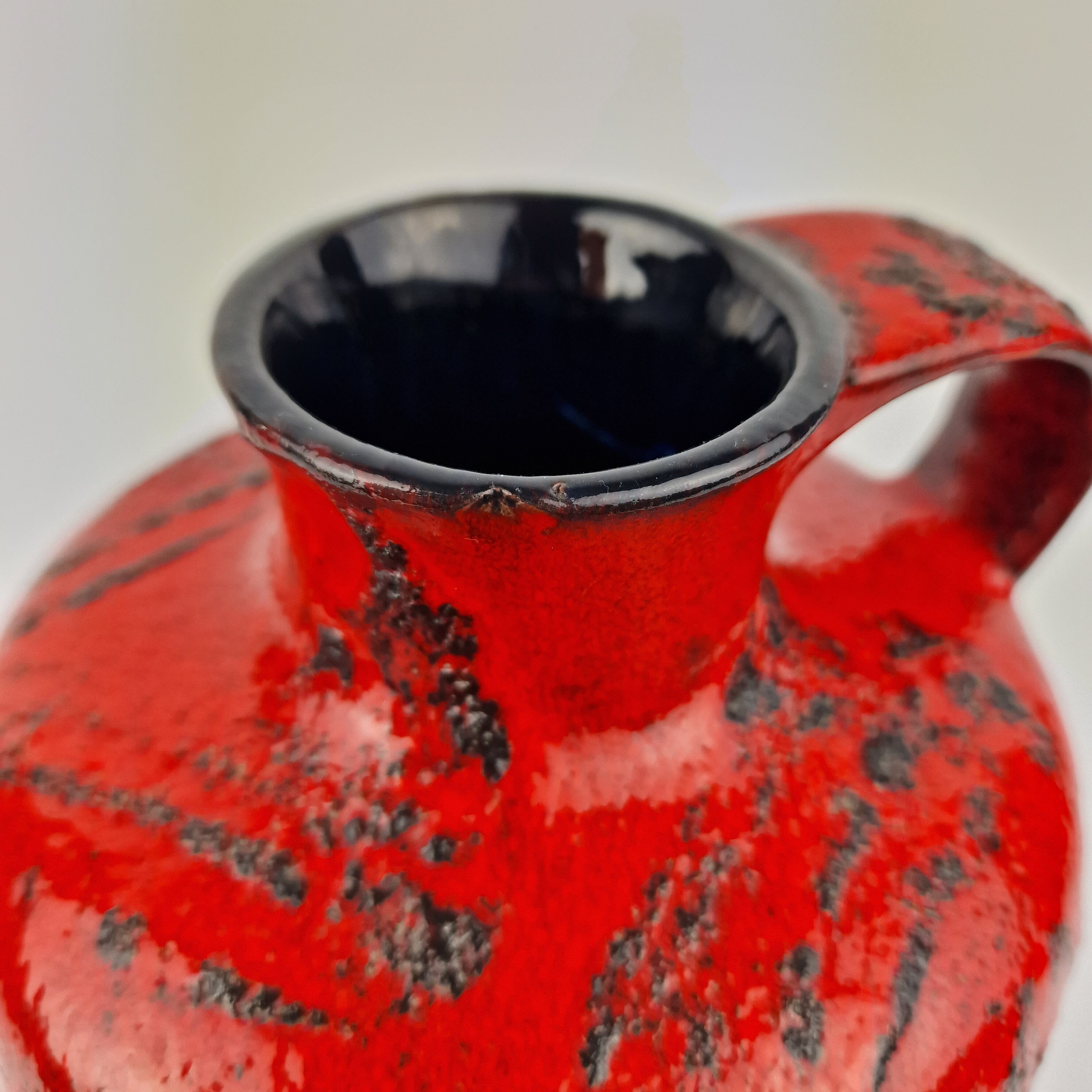 A West German Fat Lava Vase/jug Made by Gräflich Ortenburg. the