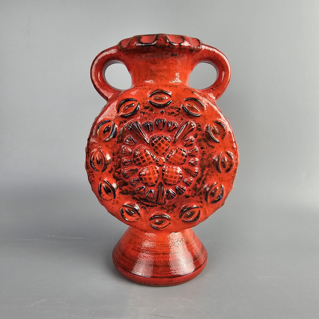 ヴィンテージ西ドイツのDumler & Breiden製ファットラバ花瓶。フォーム