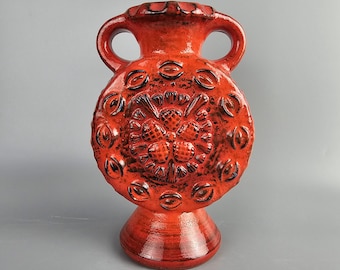 ヴィンテージ西ドイツのDumler & Breiden製ファットラバ花瓶。フォーム