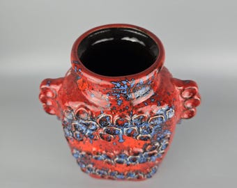 Vintage West German Fat Lava Vase. Dumler & Breiden, Model Number