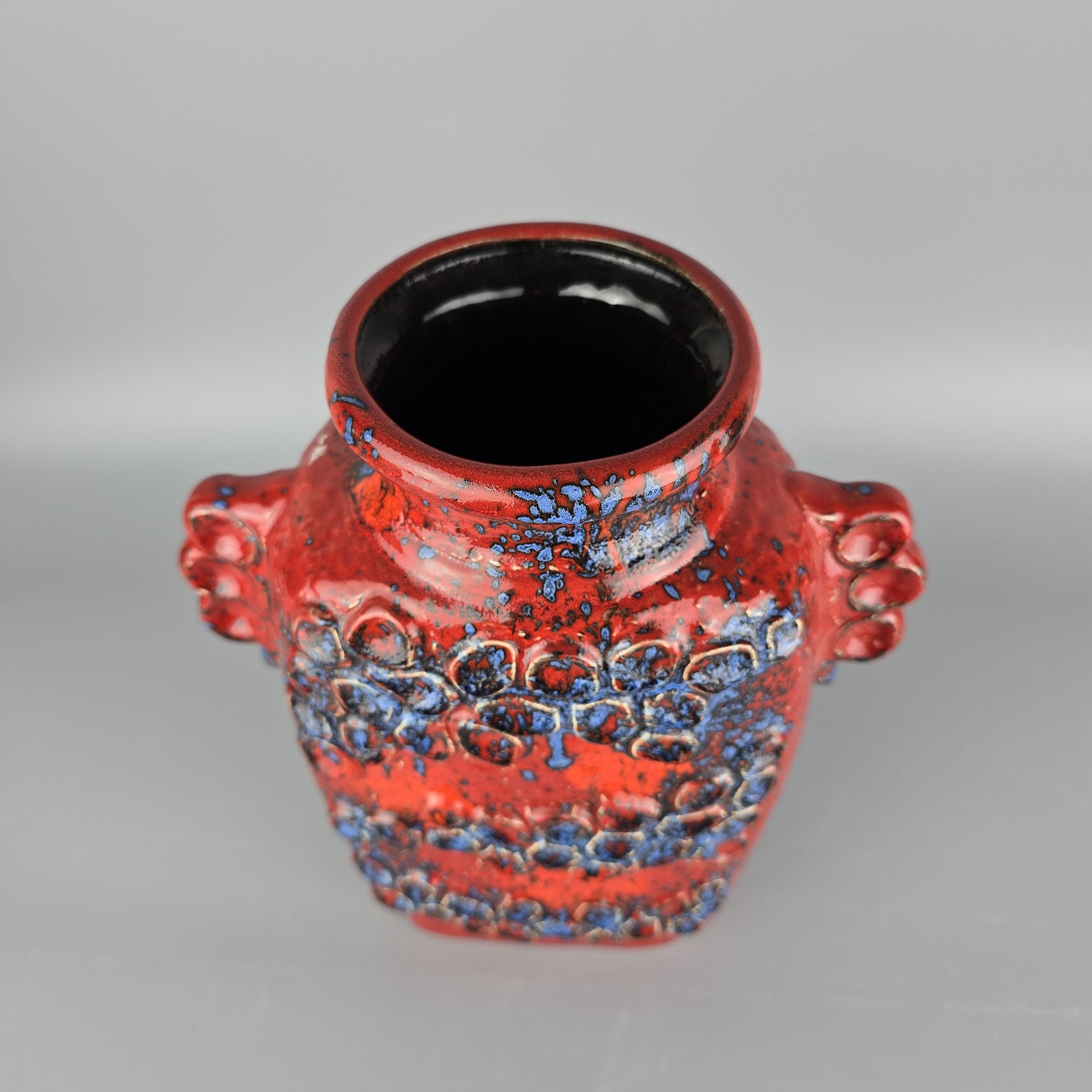 Vintage West German Fat Lava Vase. Dumler & Breiden, Model Number