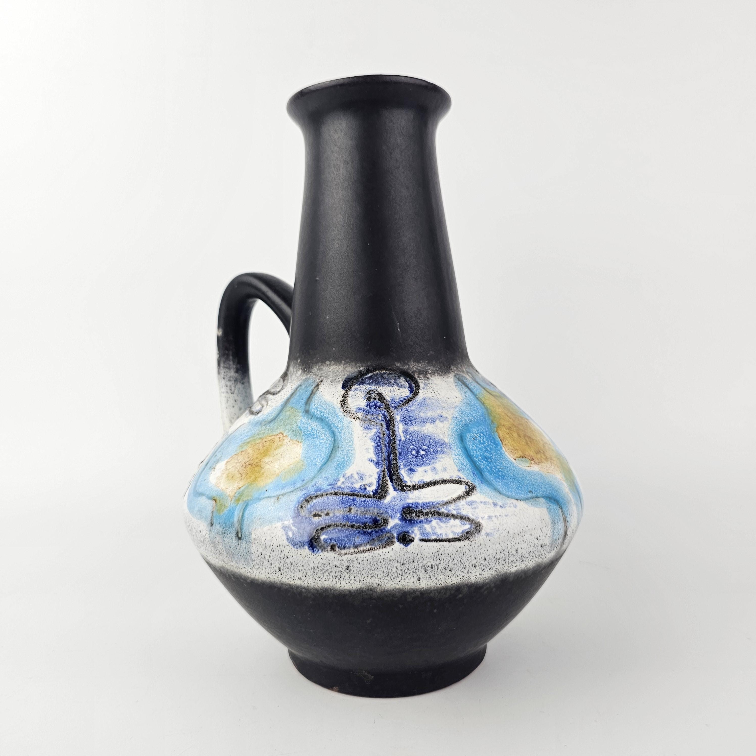 Vintage West German Fat Lava Vase Made by Carstens Vintage West German Fat Lava Vase Made by Carstens