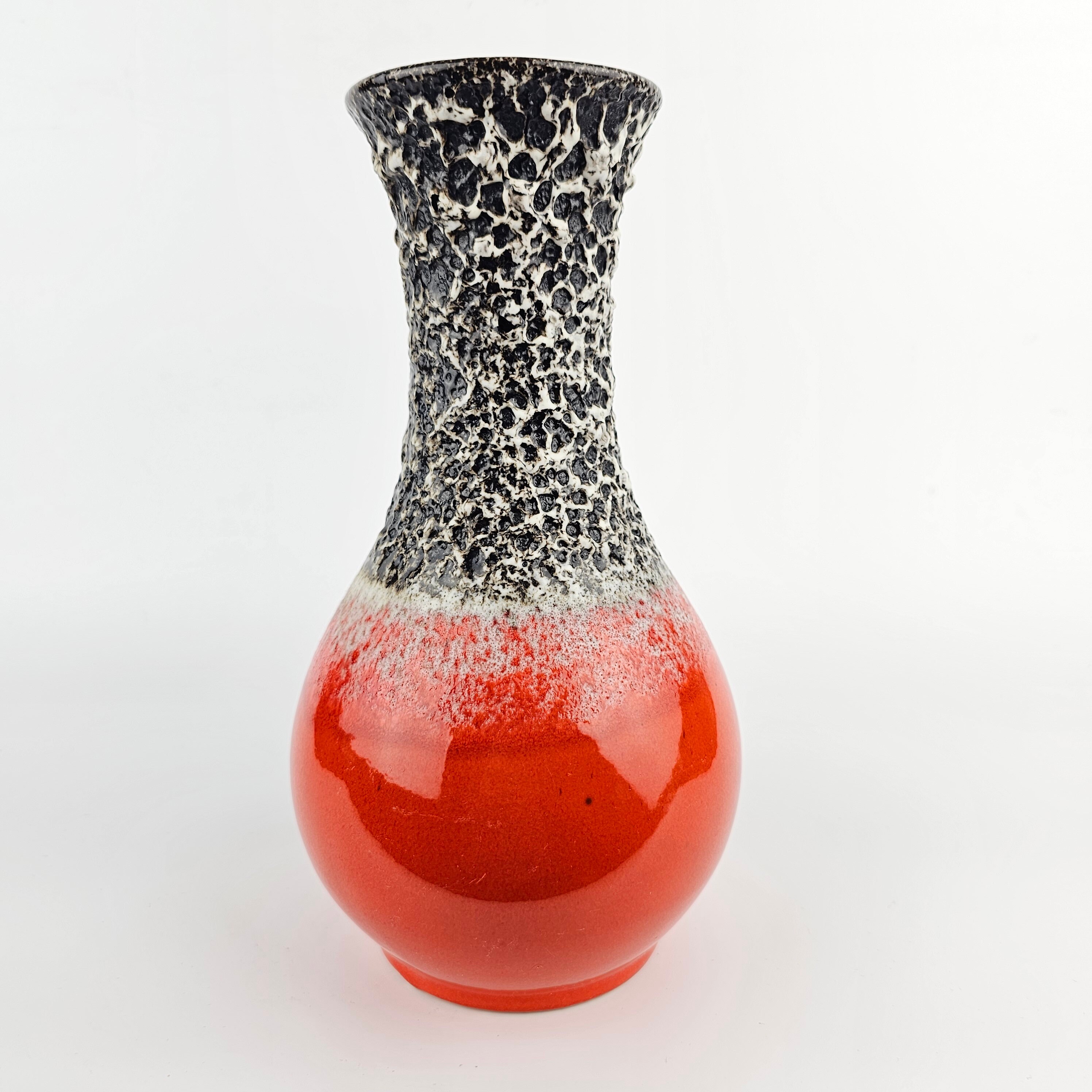 A West German Fat Lava Vase by Jasba. the Vase is Numbered: N 046