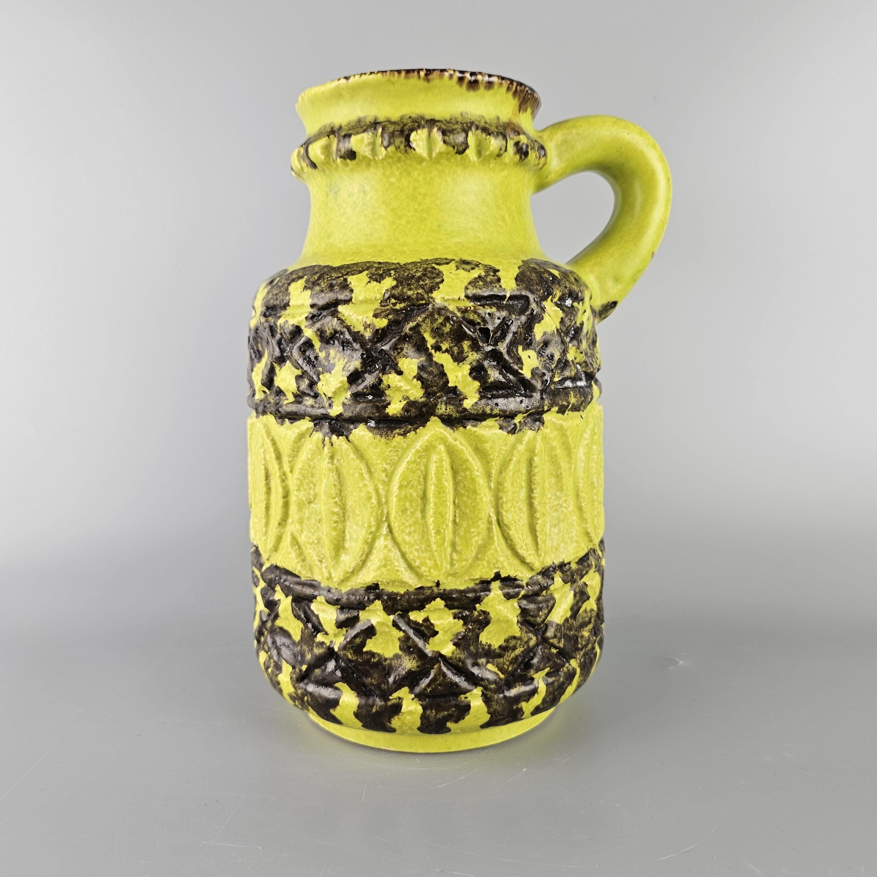 Vintage West German Fat Lava Vase Made by Bay Keramik. Shape
