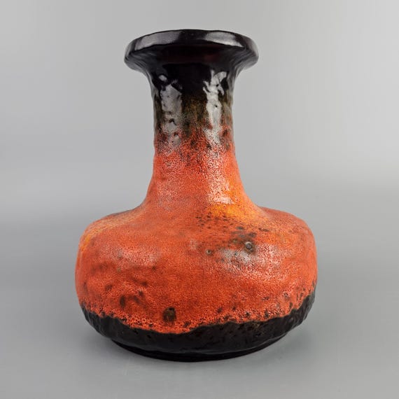 オカシュウFat Lava Terraform Vase Vintage West German Fat Lava Vase Made by Carstens Tonnieshof