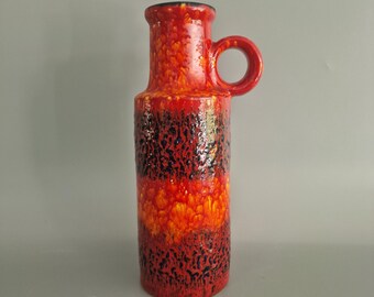 西ドイツ70年代ヴィンテージFat Lavaの存在感のある特大花瓶 西ドイツ製 Fat Lava ファットラヴァ ファットラバ West Germany