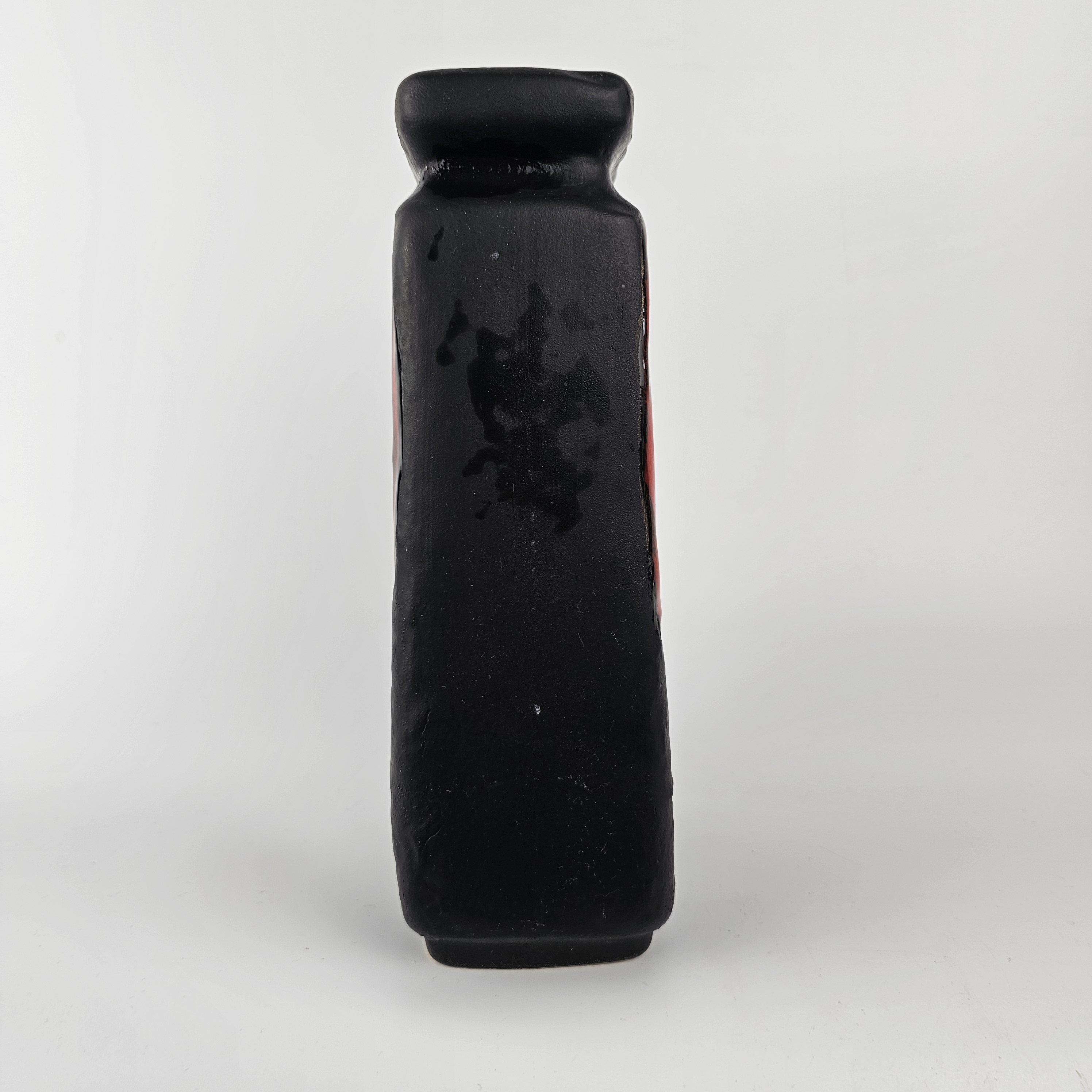 A West German Fat Lava Vase by Walter Becht. the Vase is Numbered