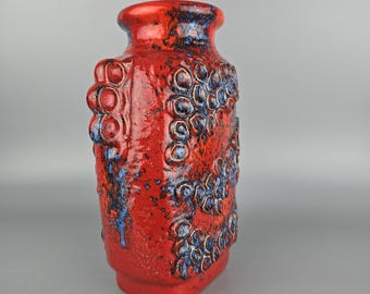 Vintage West German Fat Lava Vase. Dumler & Breiden, Model Number