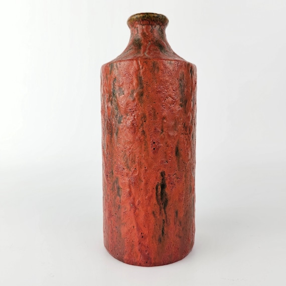 Vintage West German Fat Lava Vase Made by Ruscha. Colours