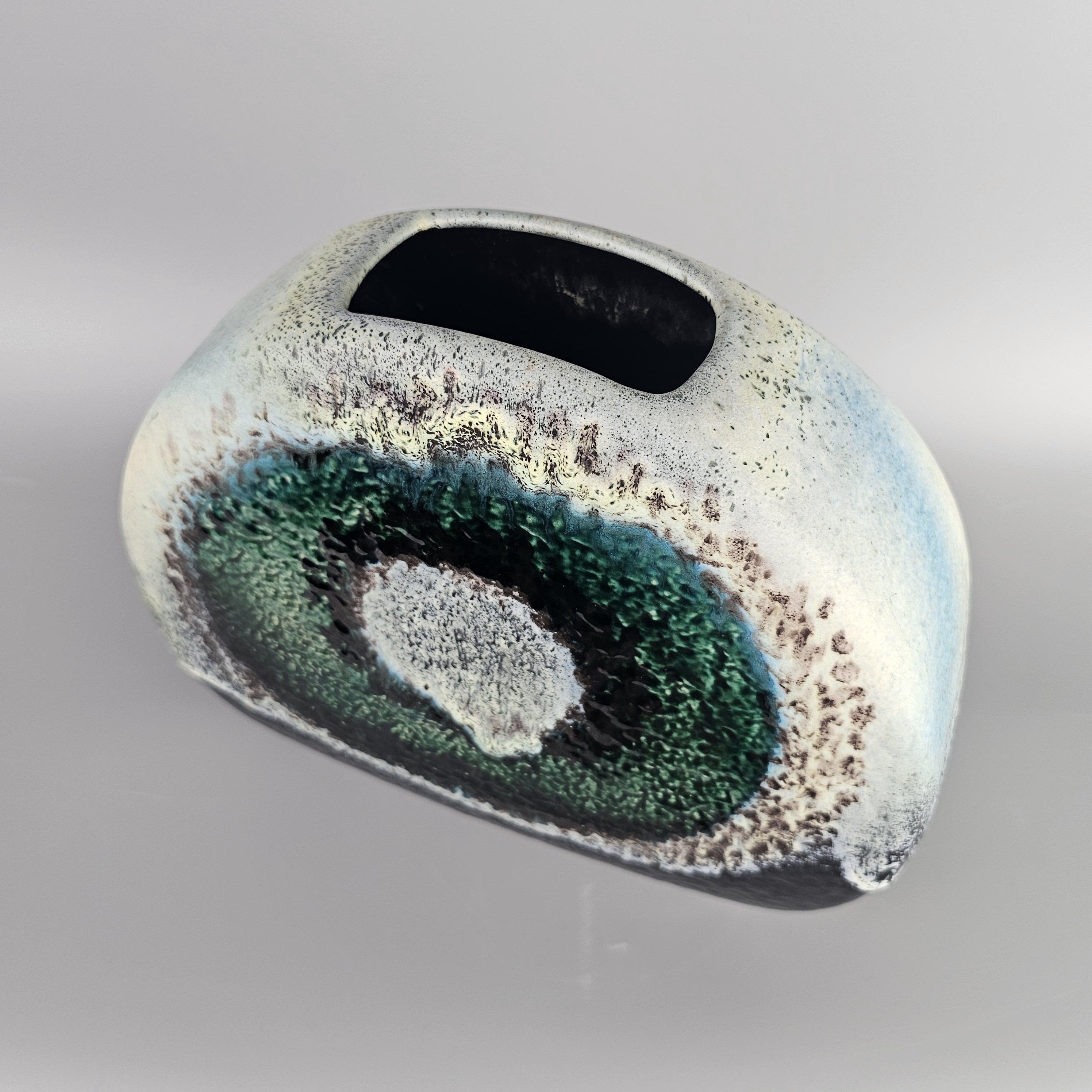 A West German Fat Lava Vase by Dumler & Breiden. the Vase is