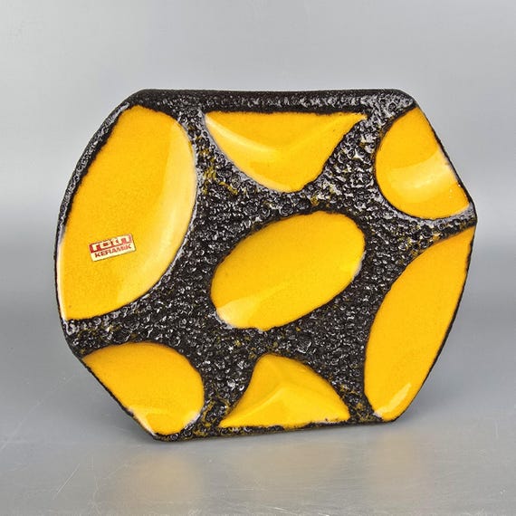 Vintage West German Fat Lava Vase Made by Roth Keramik. Shape