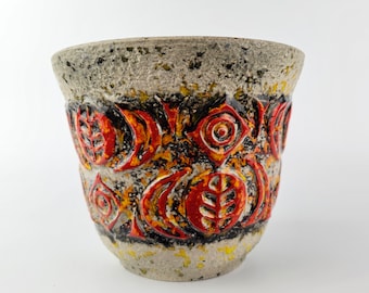 Vintage West German Fat Lava Flower Pot Made by Uebelacker / U