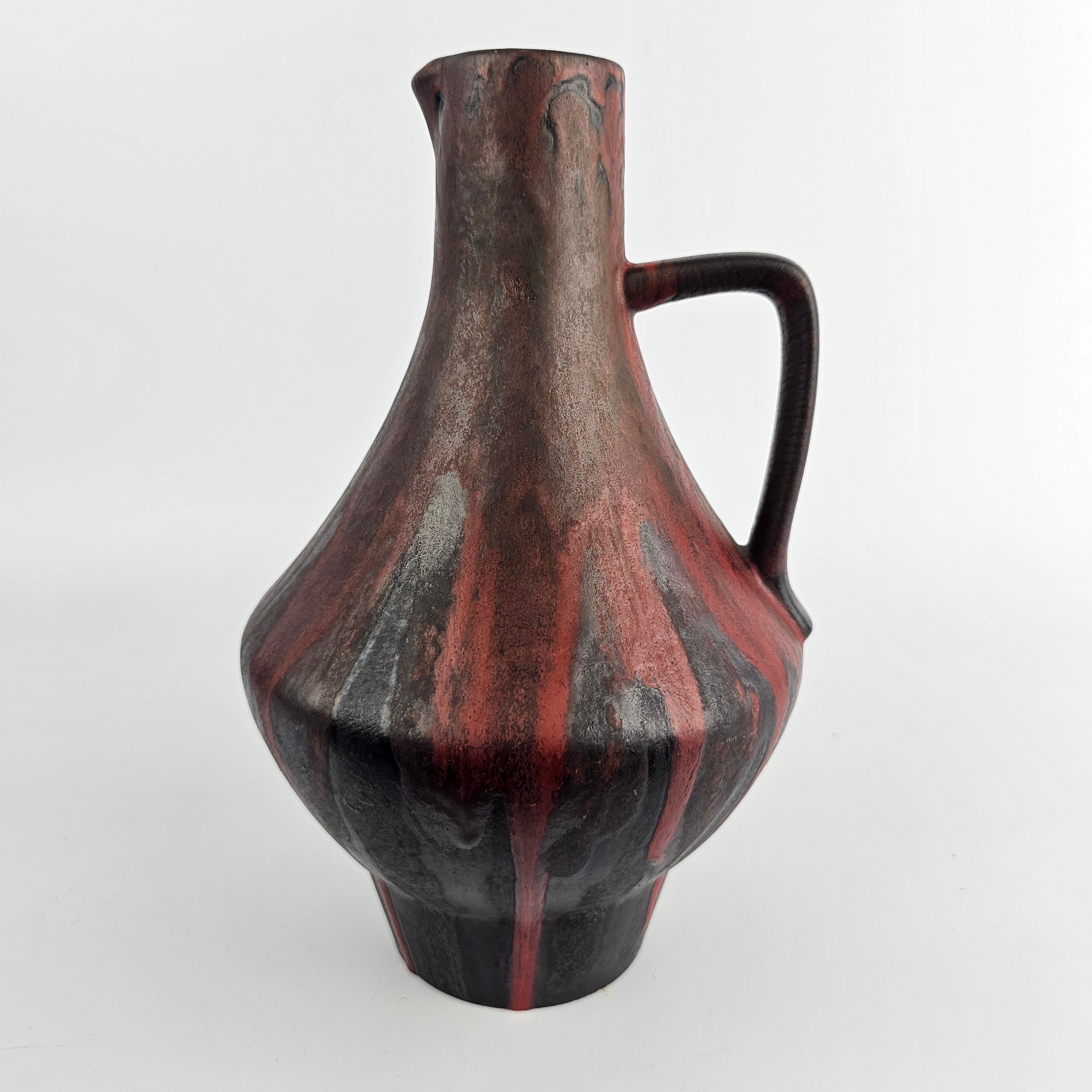 A Rare West German Fat Lava Vase / Pitcher by Ceramano. the Vase