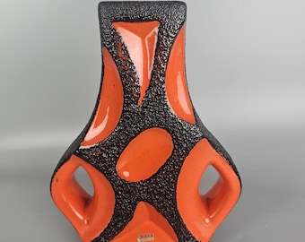 西ドイツ製ヴィンテージのファットラバ花瓶。ショイリッヒ社製、品番