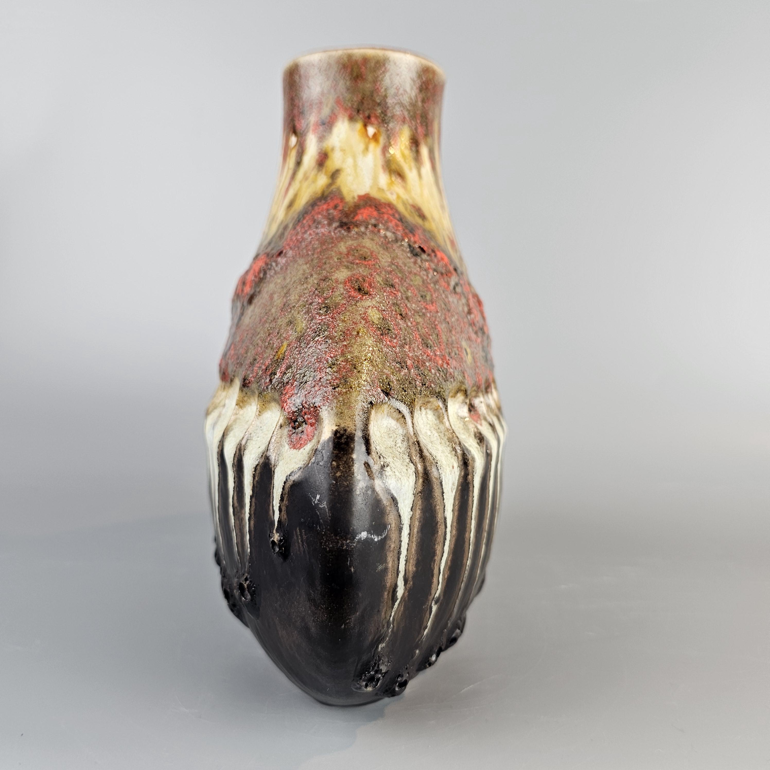 FAT LAVA　WEST GERMAN 　ビンテージ花瓶　tonnieshof Vintage West German Fat Lava Vase Made by Carstens