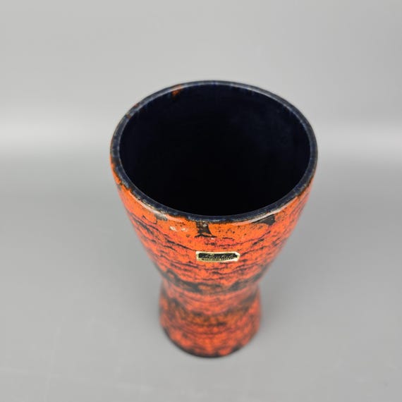 西ドイツ製ヴィンテージのファットラバ花瓶。Scheurich社製、モデル