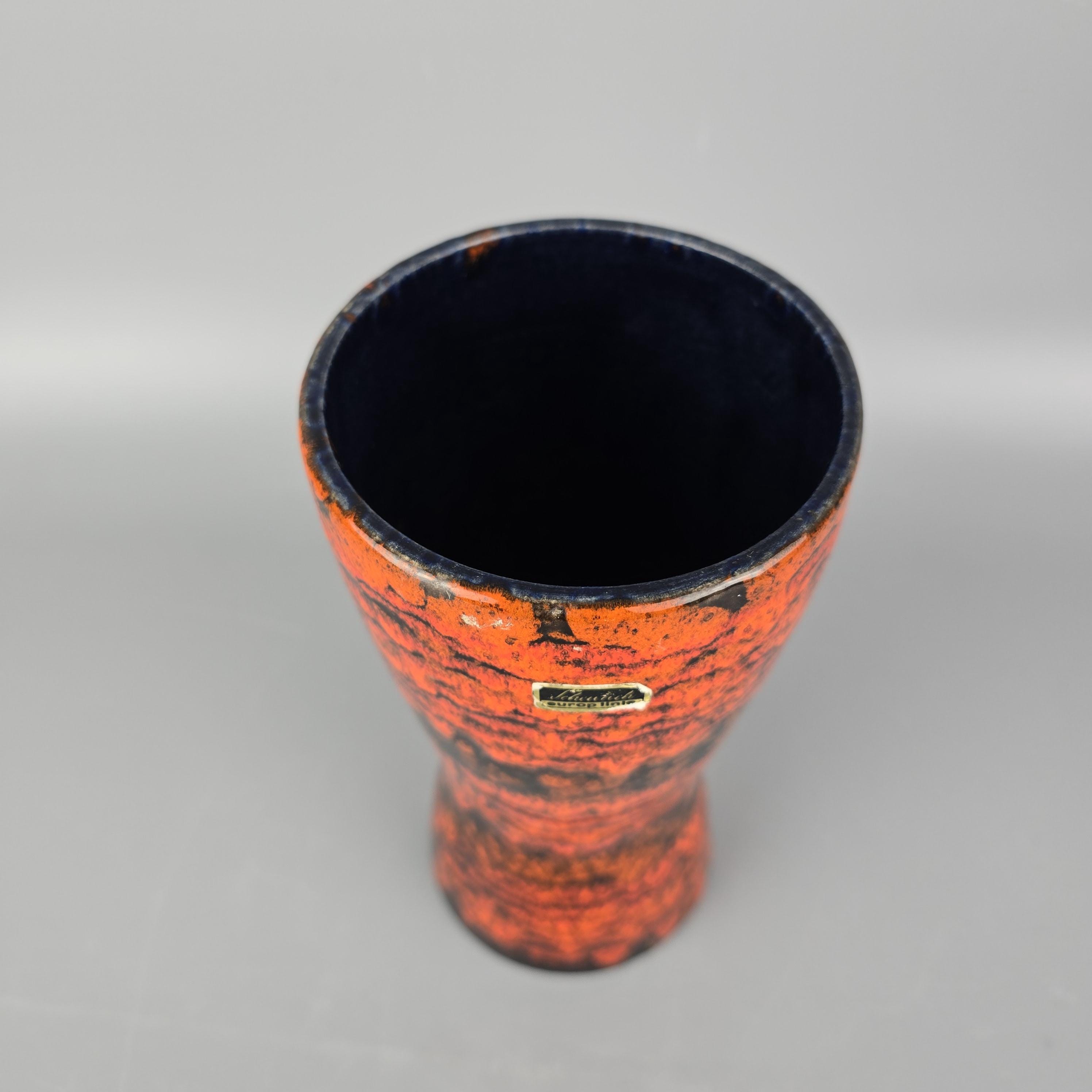 西ドイツ製ヴィンテージのファットラバ花瓶。Scheurich社製、モデル