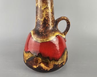 Westdeutsche Fat Lava Vase von Dumler & Breiden. Die Vase ist
