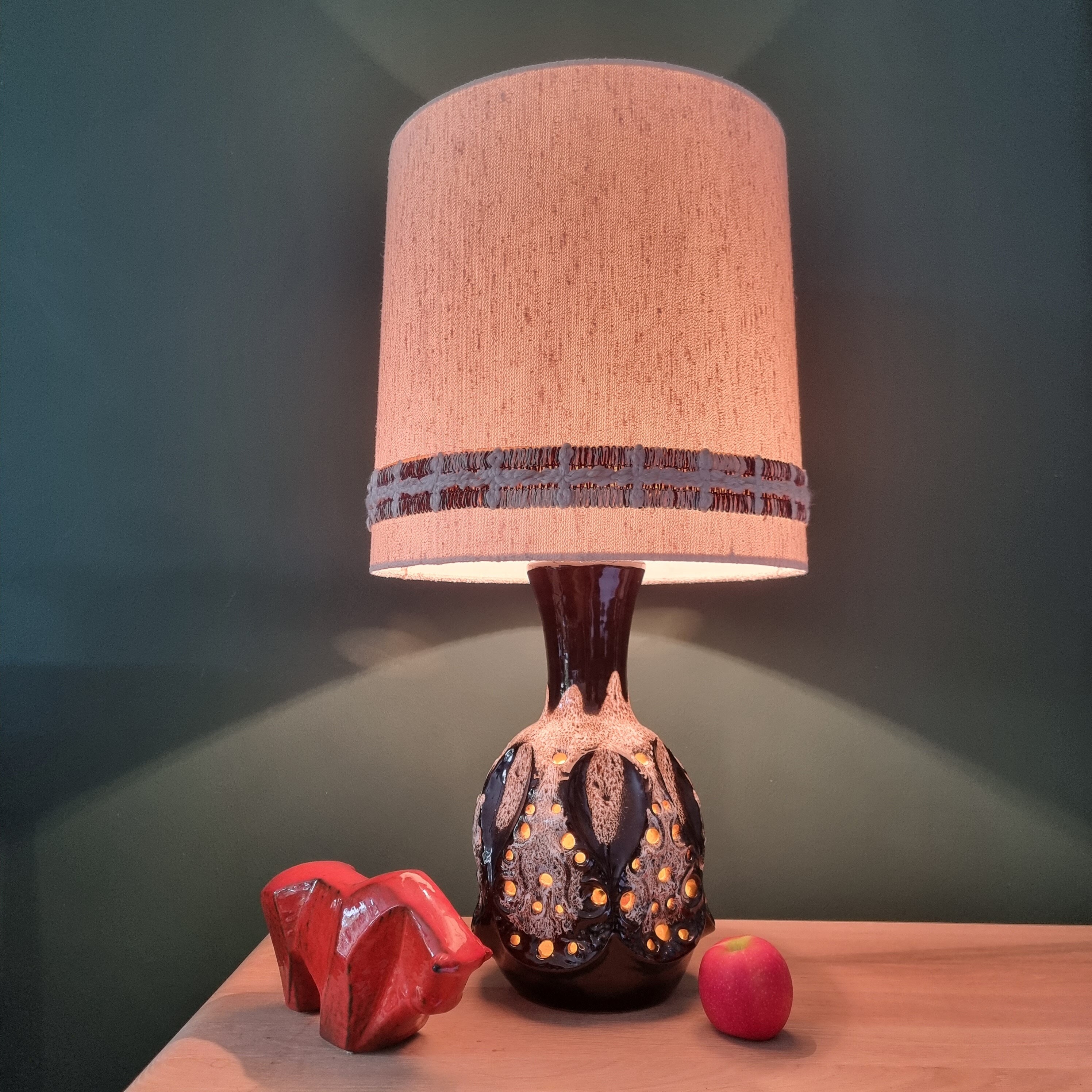 Beautiful Vintage Fat Lava Lamp Base Made of West German Pottery