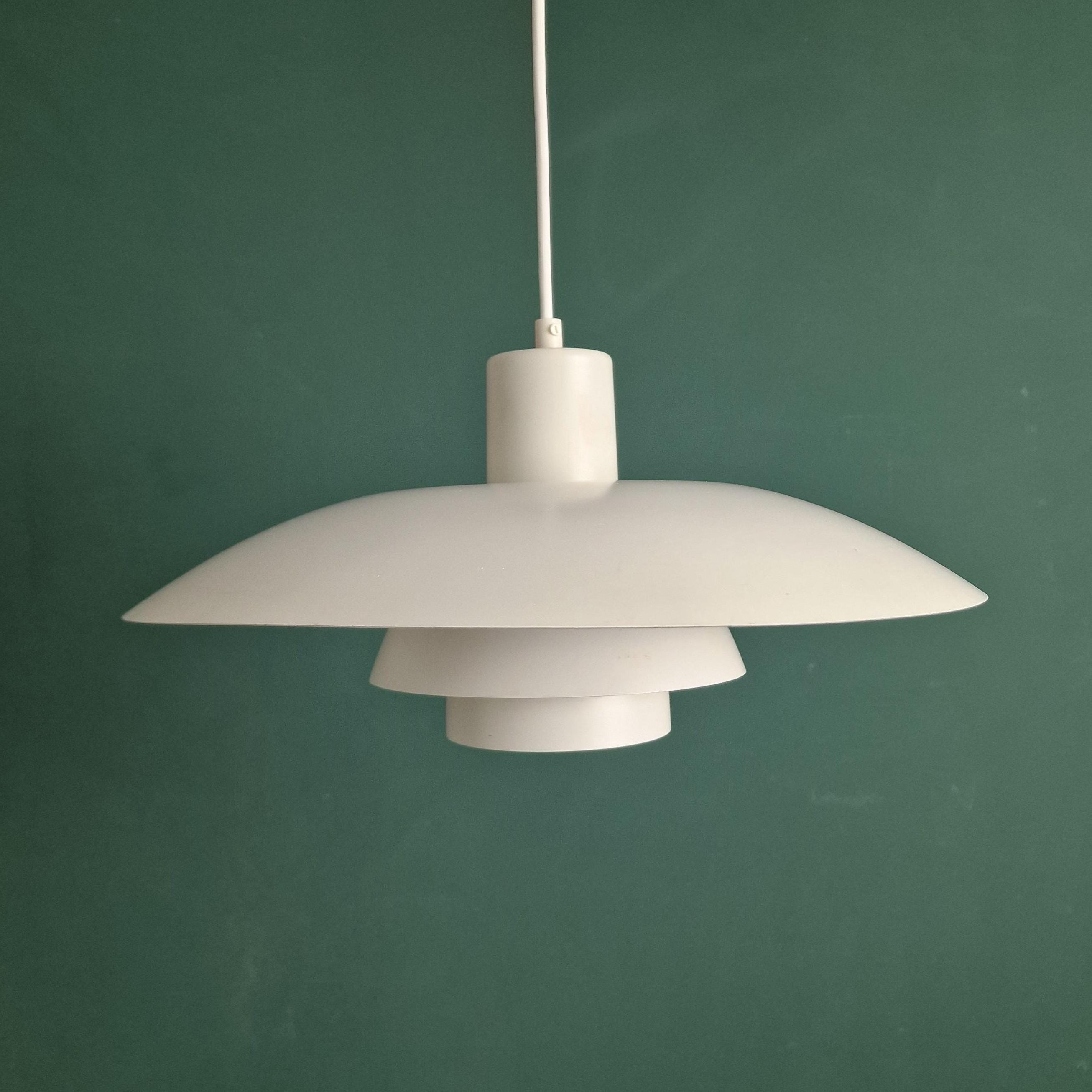 Vintage Louis Poulsen PH 3/4 Pendant Lamp – White – Ø 40 Cm
